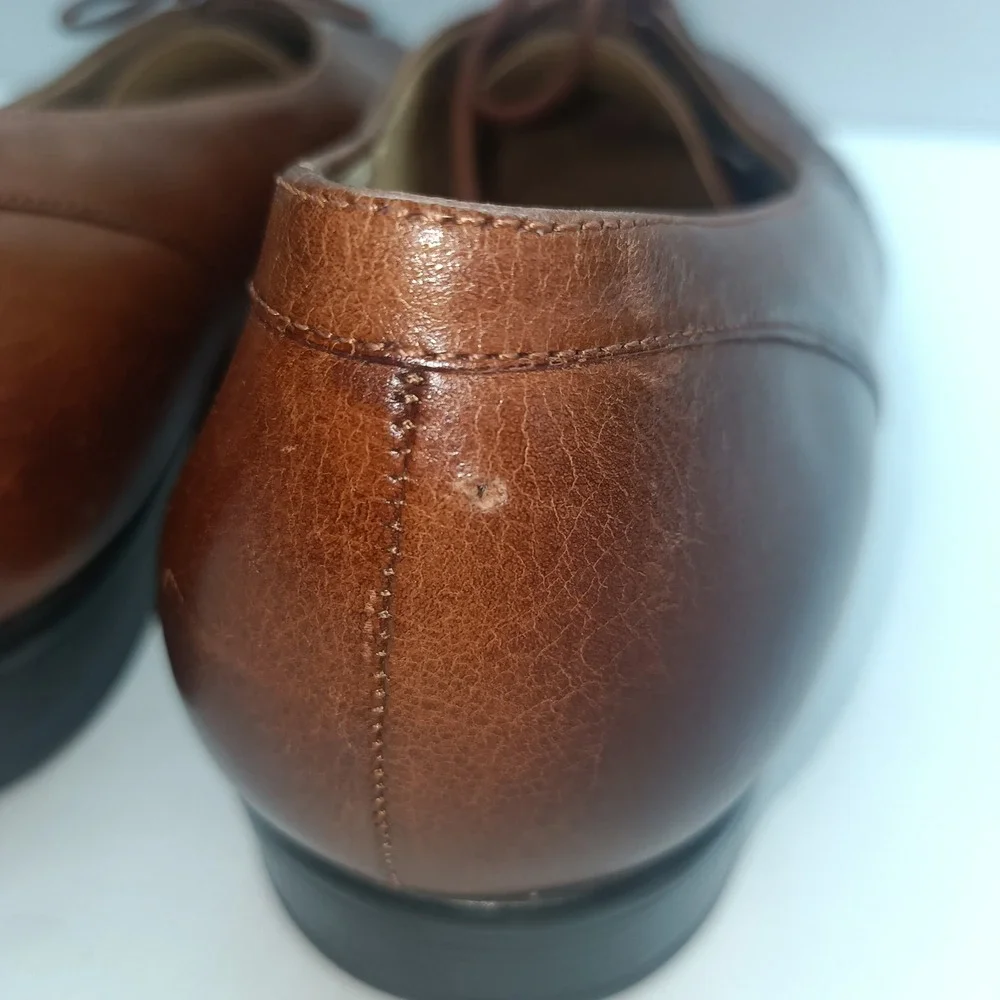 Trotter's‎ Men's Size 7 Brown Herringbone Oxford Loafers